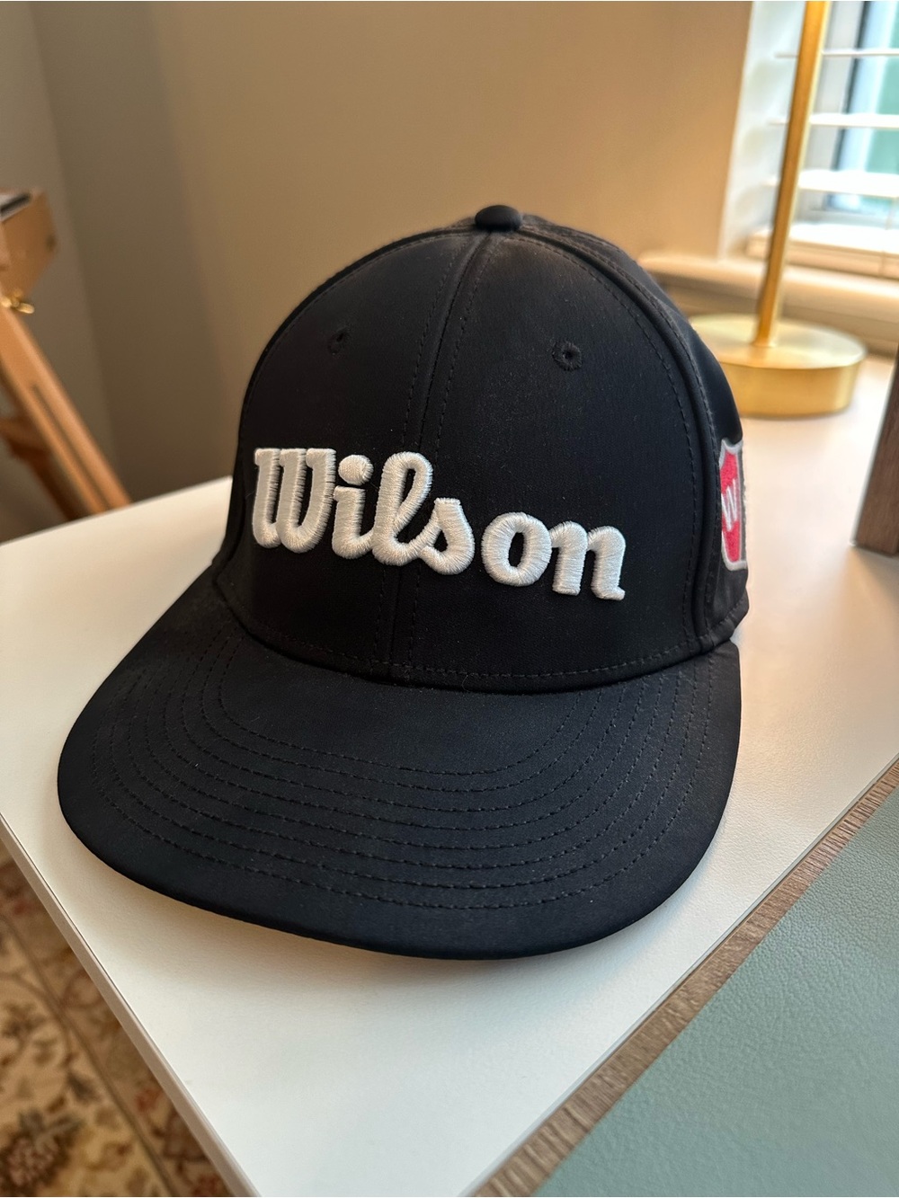 Wilson Black Cap with White Script Logo